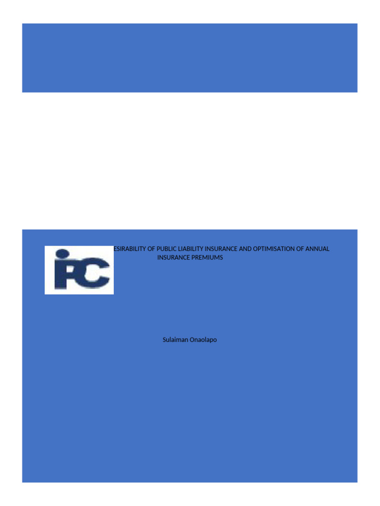 PUBLIC LIABILITY INSURANCE - 100423-Sample | PDF | Insurance ...