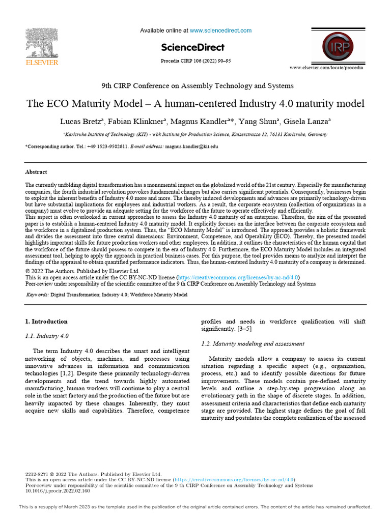 Human-Centered ECO Maturity Model | PDF | Leadership | Skill