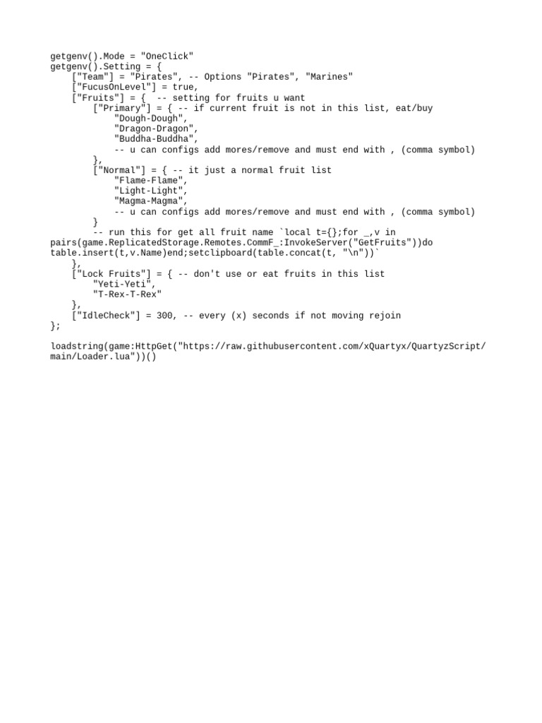 Blox Fruits Auto Farm Script | PDF