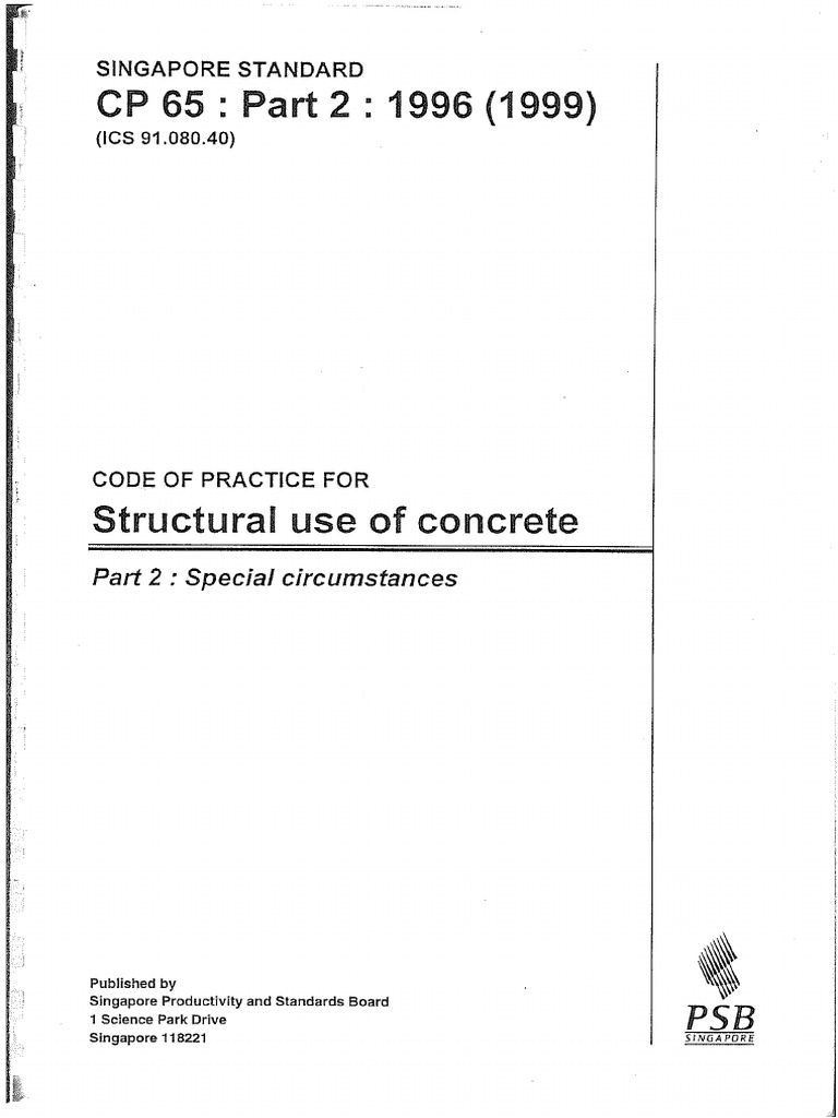 SS CP 65 Part 2 1996 Structural Use of Concrete Part 2 Special ...