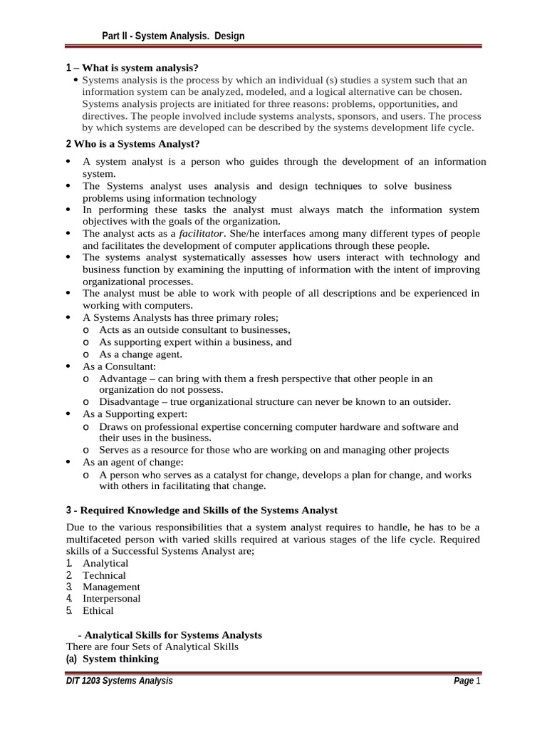 Chapter Two System Analyysis | PDF | Software Development Process ...