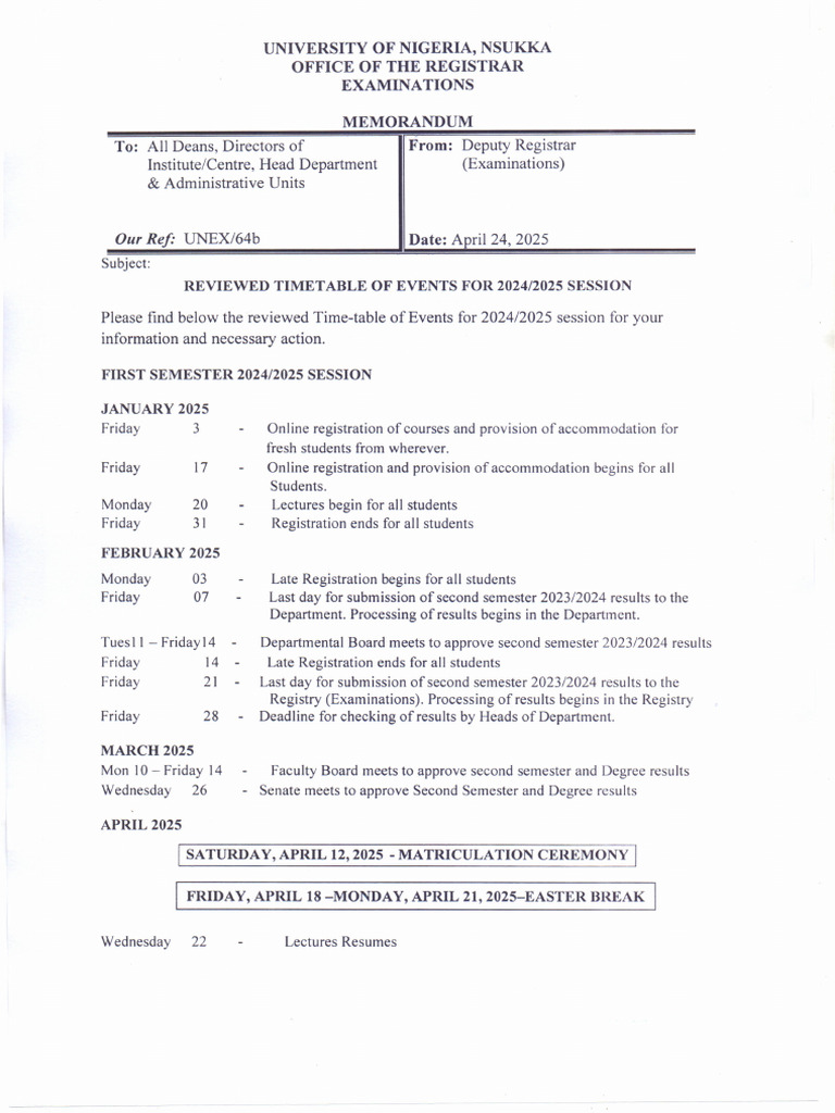 2024/2025 Academic Calendar Overview | PDF | Academic Term | Government