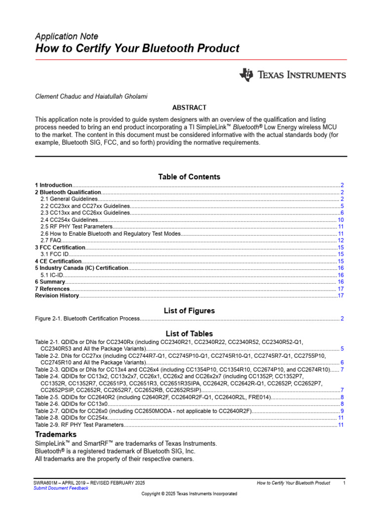 Certifying Your Bluetooth Product Guide | PDF | Bluetooth | Computer ...
