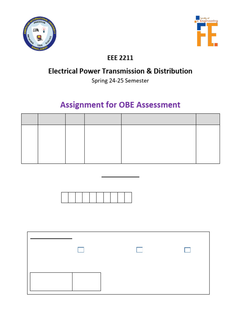 Electrical Power Transmission Assignment | PDF | Electric Power ...