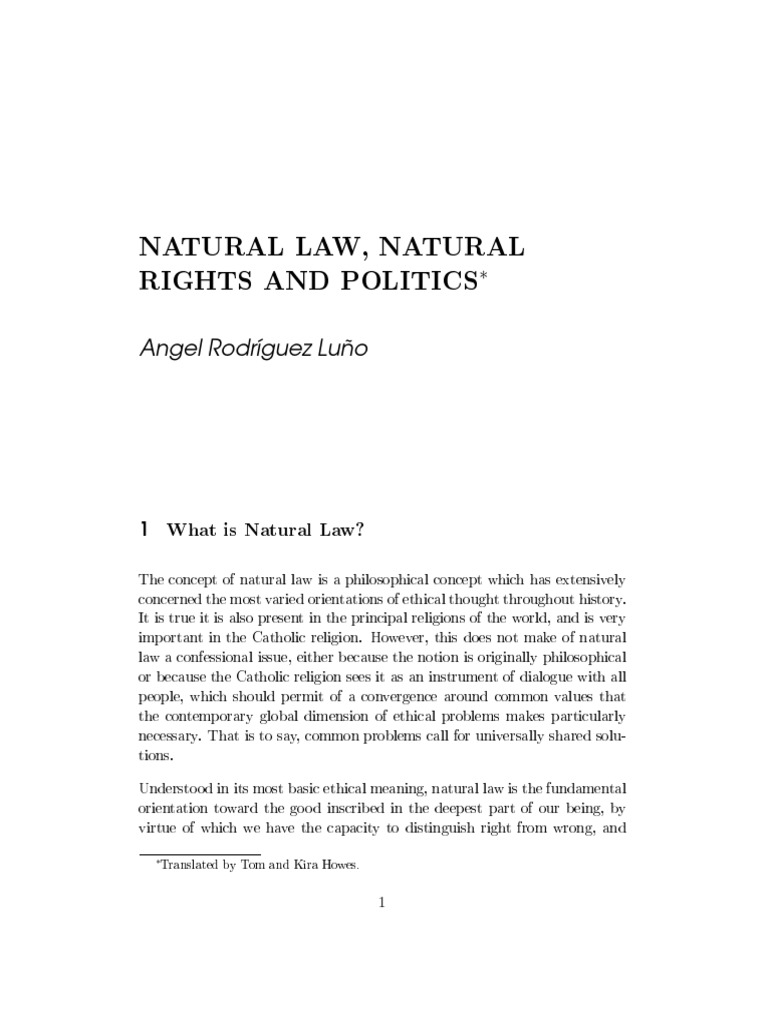 Understanding Natural Law and Rights | PDF | Natural Law | Reason