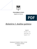 Relatório de Análise Química