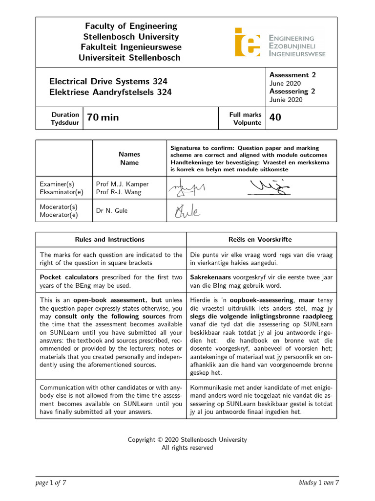2020 A2 Electrical Drive Systems | PDF