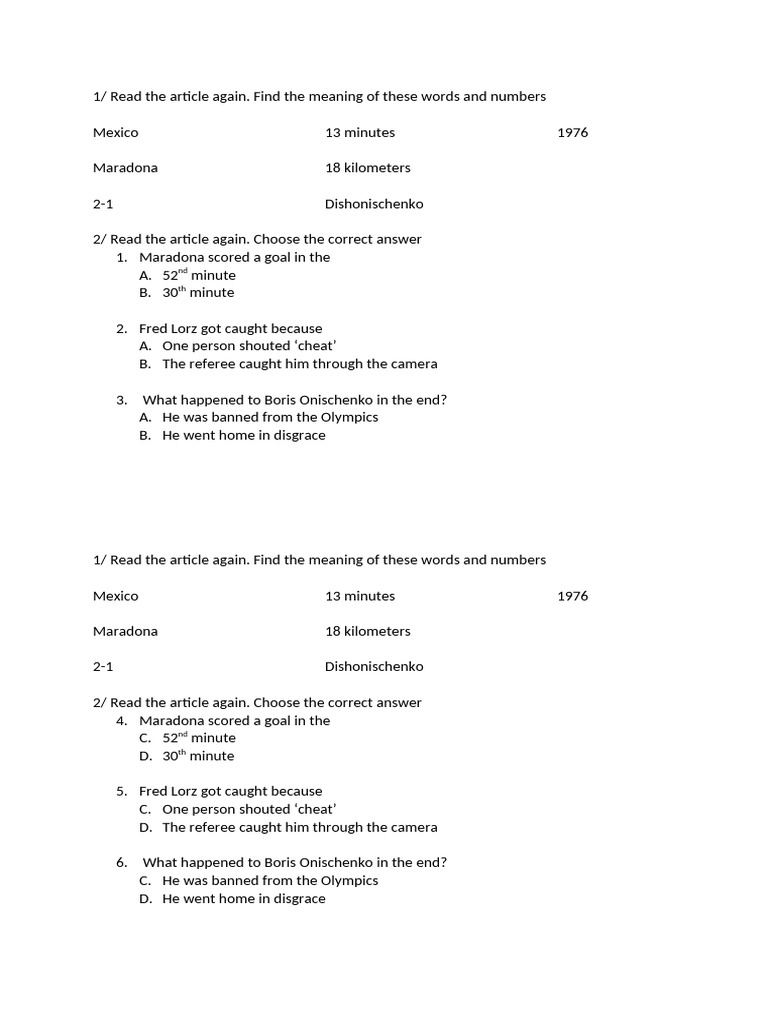 Specific Info and Detail Task | PDF