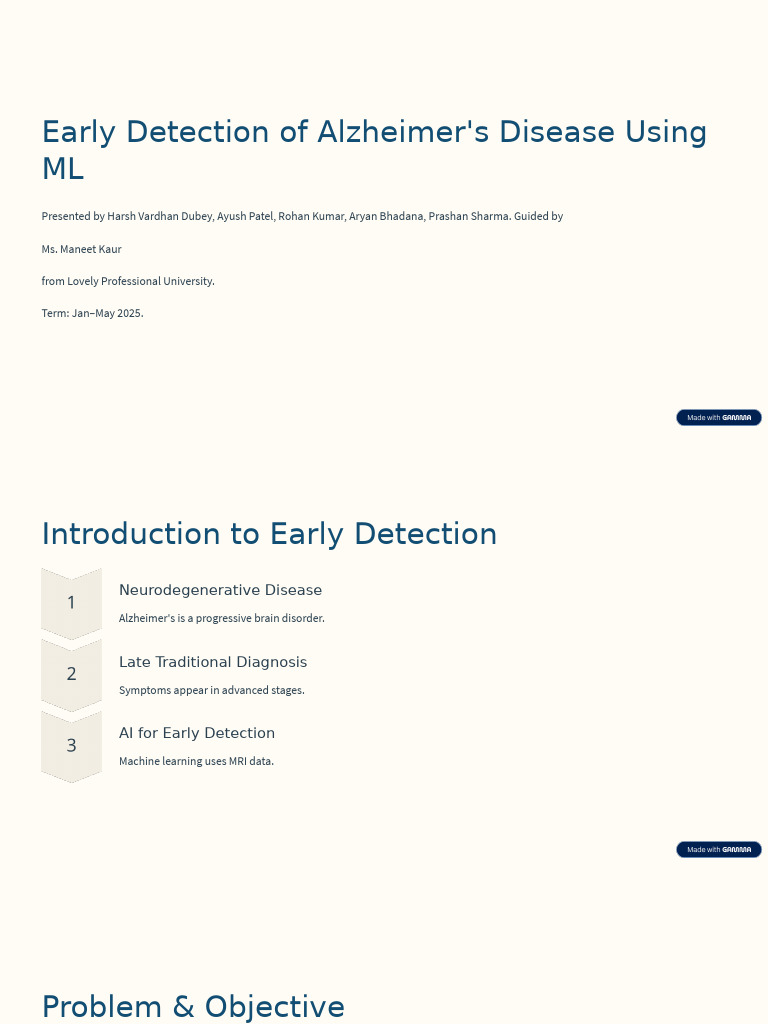 Early Alzheimer's Detection with ML Techniques | PDF | Machine Learning ...