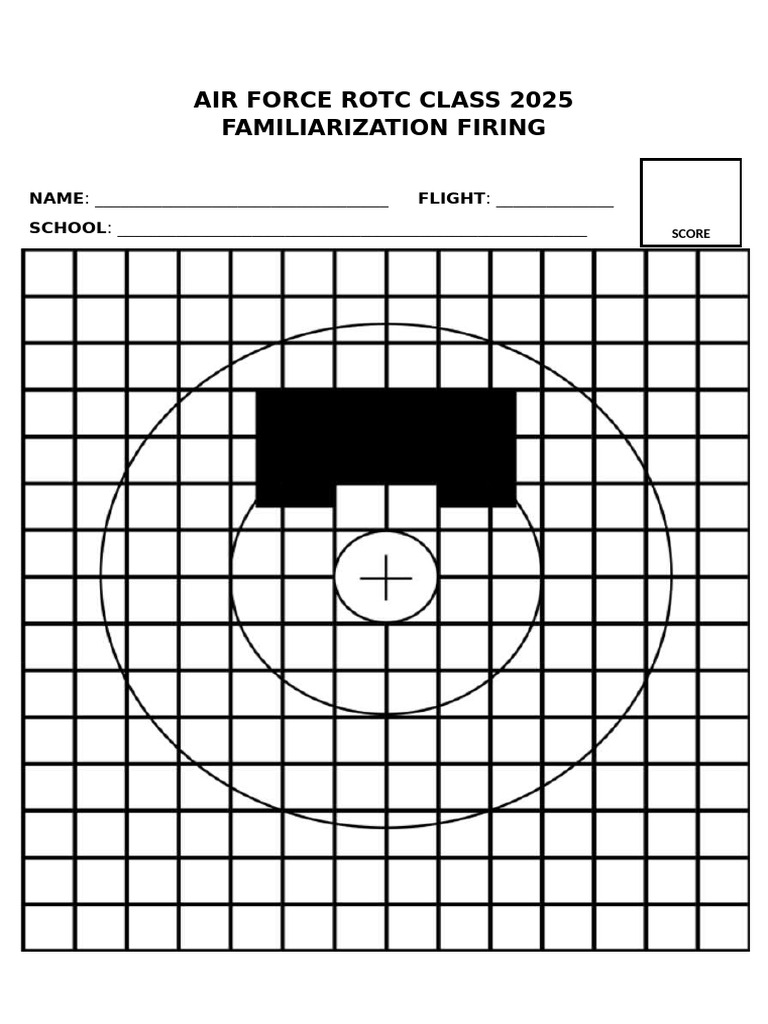Air Force Rotc Class 2025 Familiarization Firing | PDF
