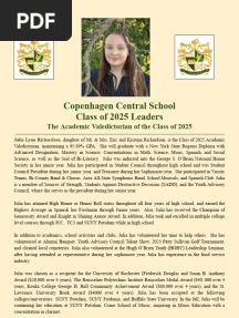 Copenhagen Central announces Class of 2025 leaders 