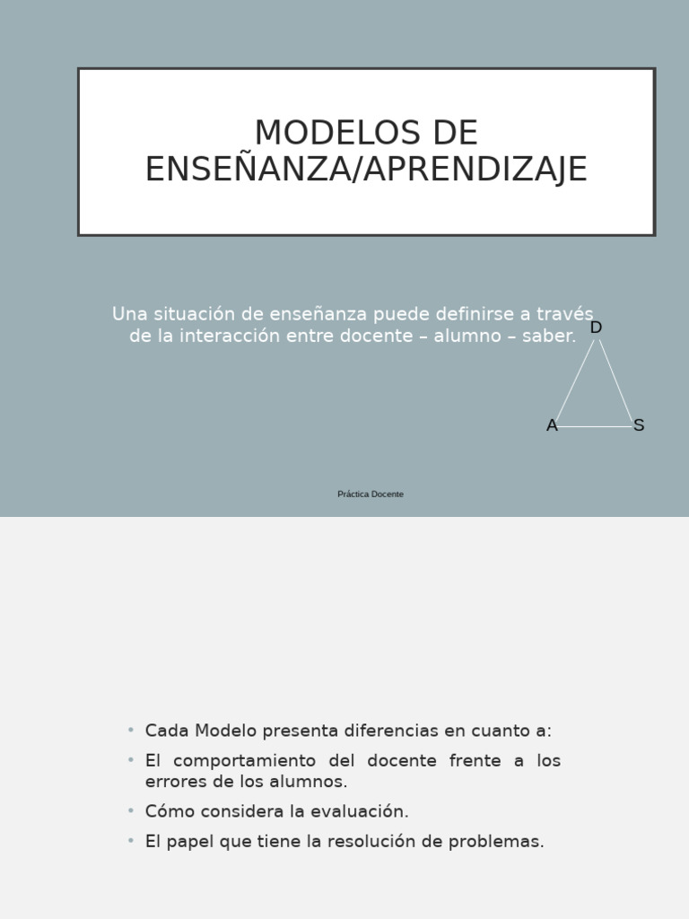 Modelos de Enseñanza y Aprendizaje | PDF | Enseñando | Aprendizaje