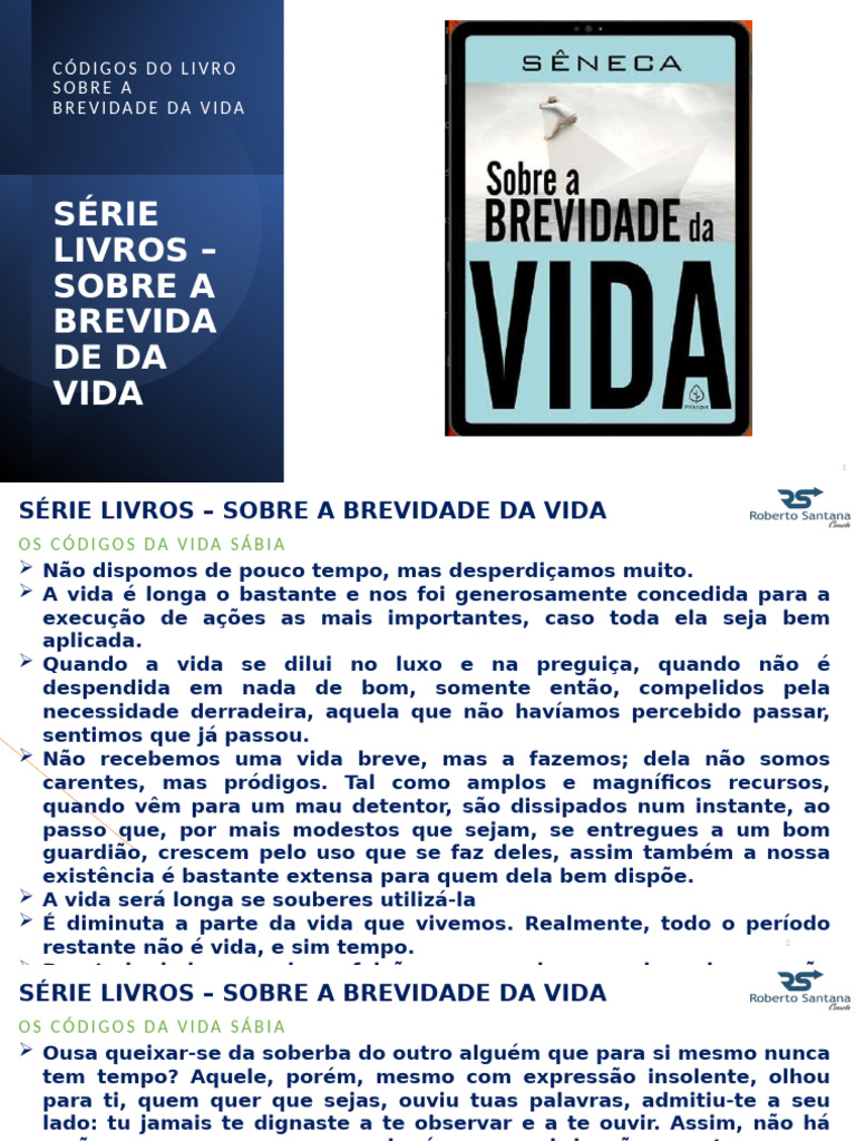 Reflexões sobre a Brevidade da Vida | PDF | Sabedoria | Tempo