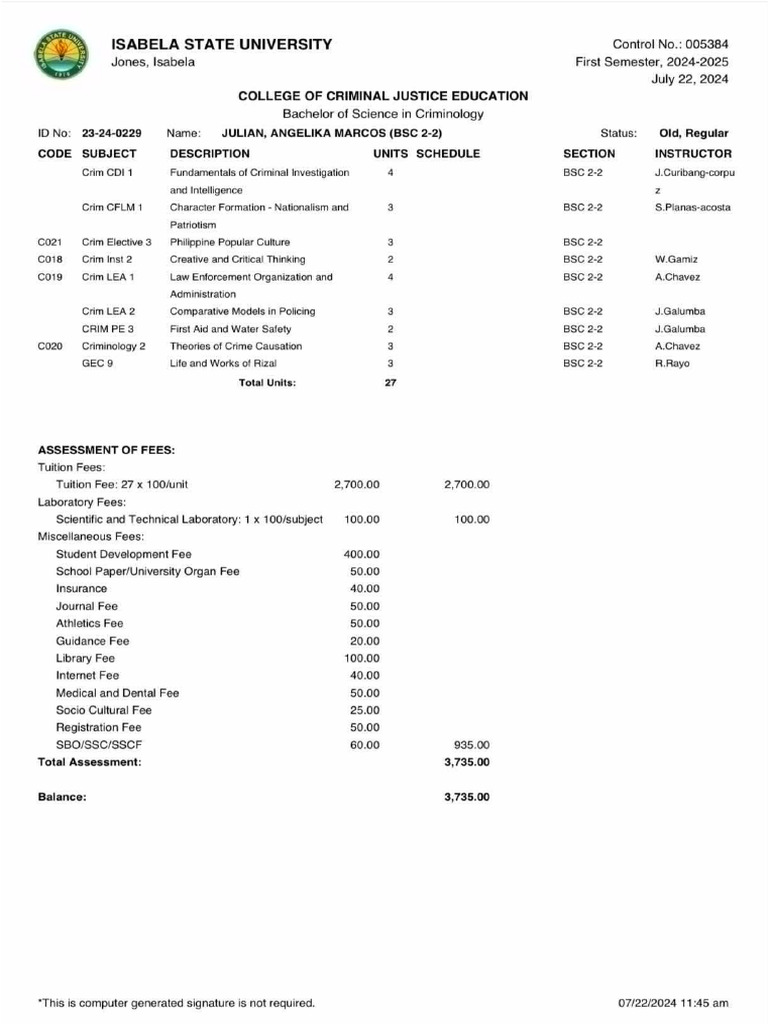 Assesment Form | PDF