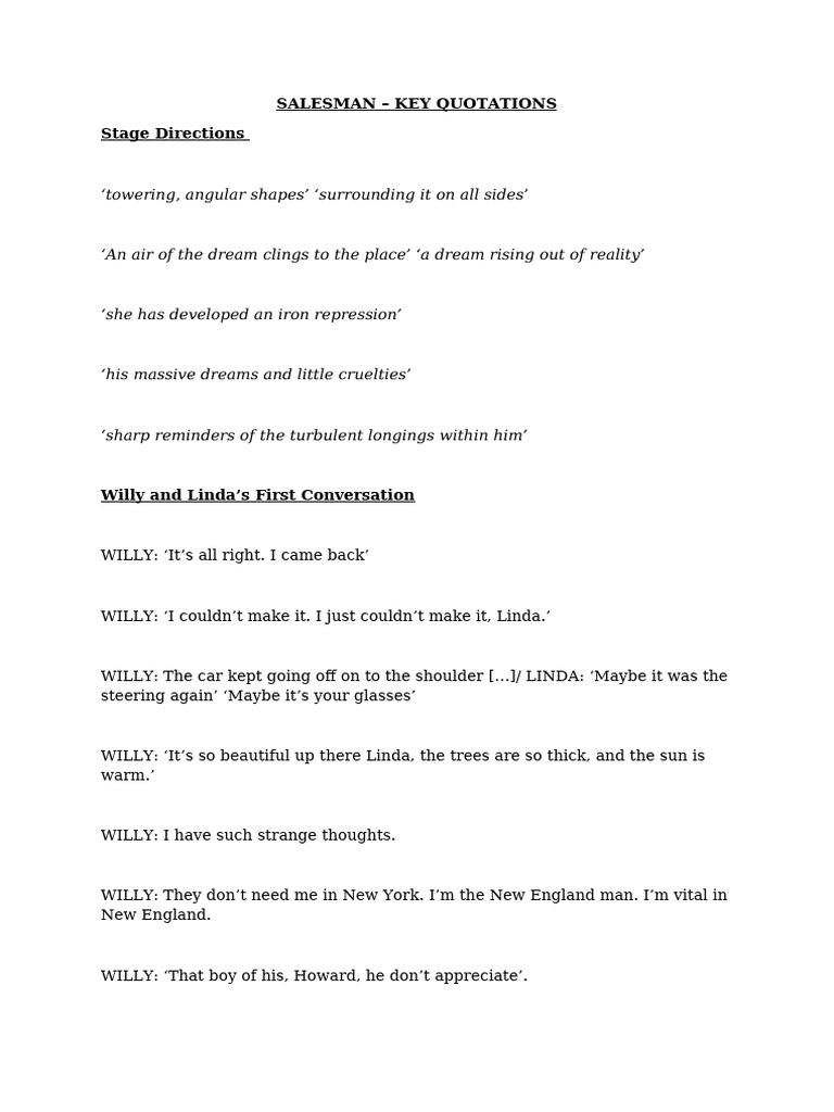 Salesman Key Quotation | PDF