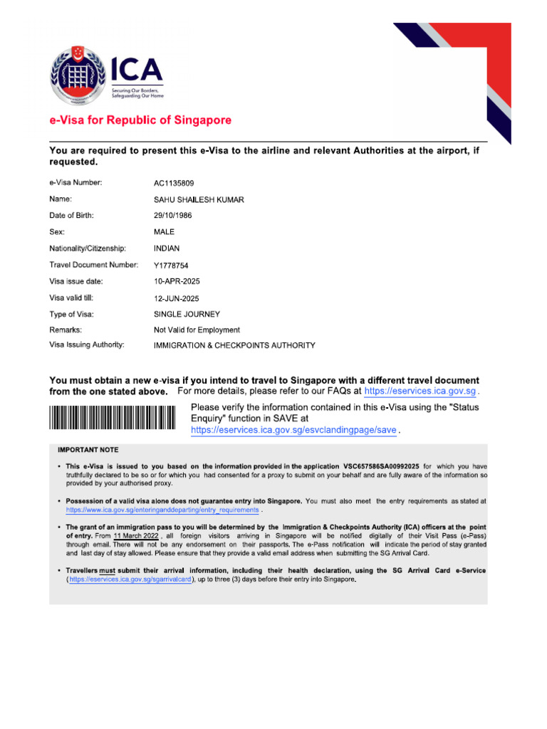 SINGAPORE VISA FOR GREEN CARD HOLDERS visual data 7