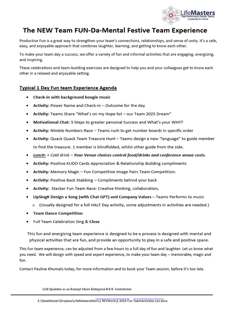 Engaging Team Building Activities Guide | PDF