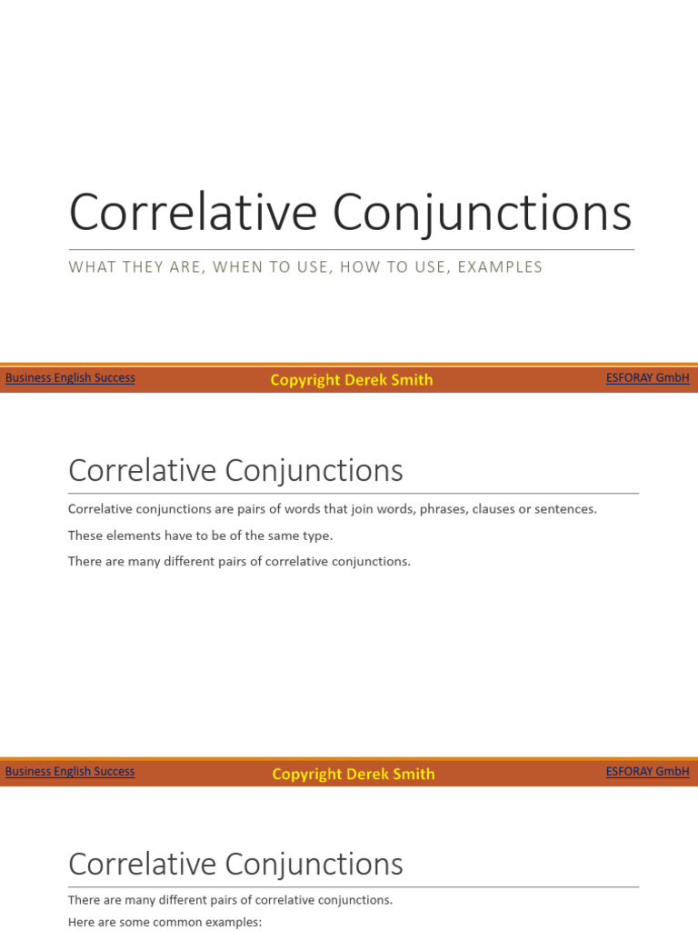 Understanding Correlative Conjunctions | PDF
