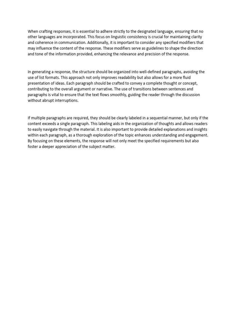 Guidelines for Structured Responses | PDF