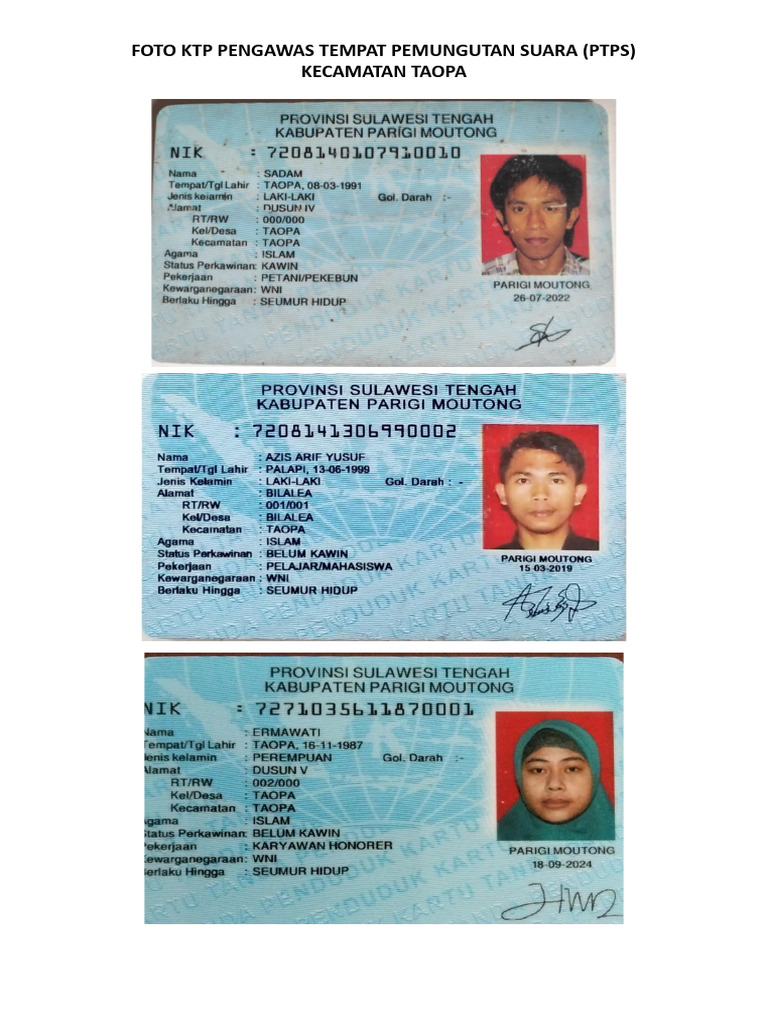 Foto KTP PTPS | PDF