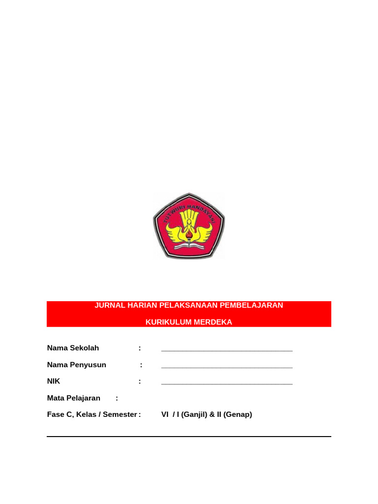 Jurnal Harian Kelas 6 Kurikulum Merdeka | PDF