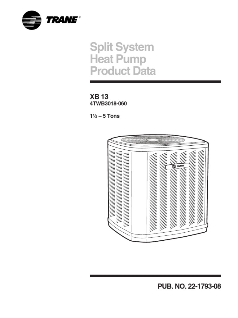 Trane XB13 PDF Air Conditioning Hvac