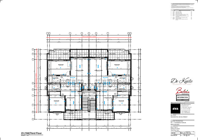 DHK - 18095 - de Kuile Block Type A - BA-23-104 - Setting-Out Plans ...