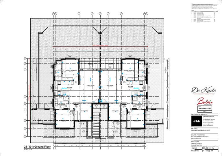 DHK - 18095 - de Kuile Block Type A - BA-23-101 - Setting-Out Plans ...