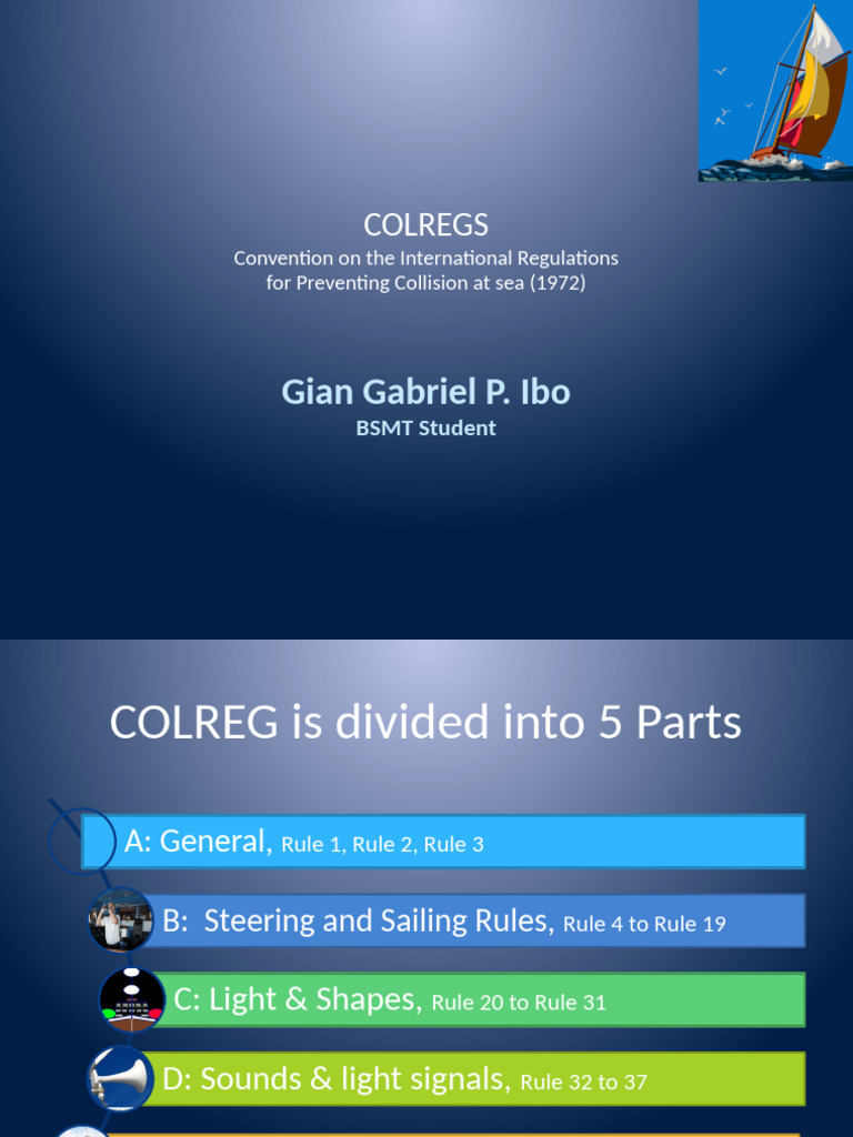 COLREGS: Maritime Collision Rules | PDF | Traffic | Shipping
