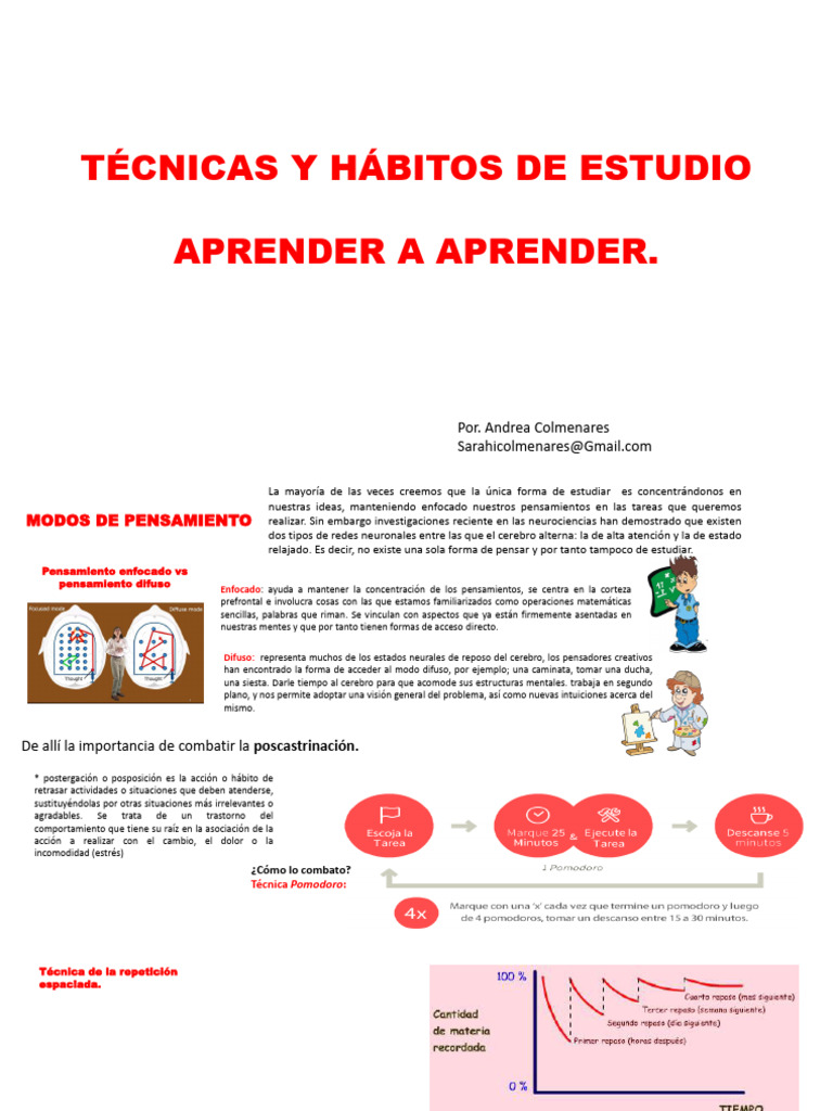 Técnicas Efectivas para Estudiar Mejor | PDF | Memoria | Aprendizaje
