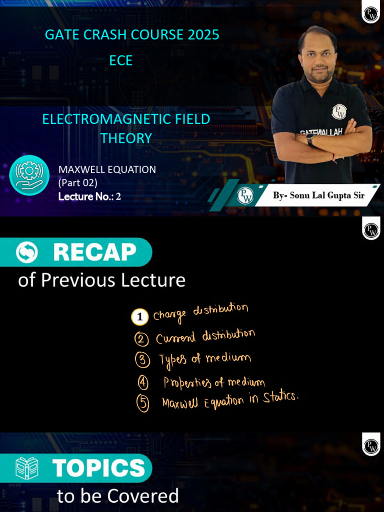 Maxwell Equation (Part 02) (Lec 02) - Class Notes | PDF