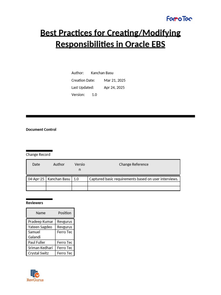 Oracle EBS Role Design Best Practices | PDF | Computing | Information ...