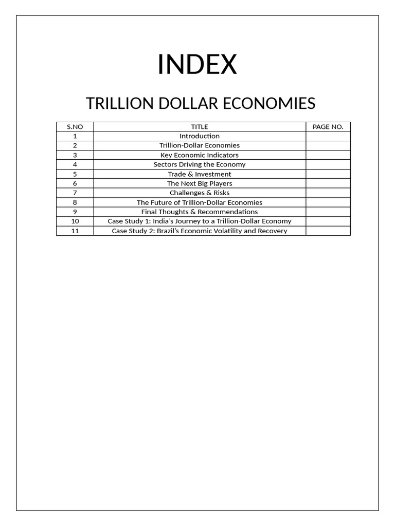 Eco Projct Index | PDF