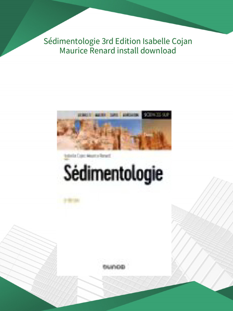 Sédimentologie 3rd Edition Isabelle Cojan Maurice Renard download | PDF ...