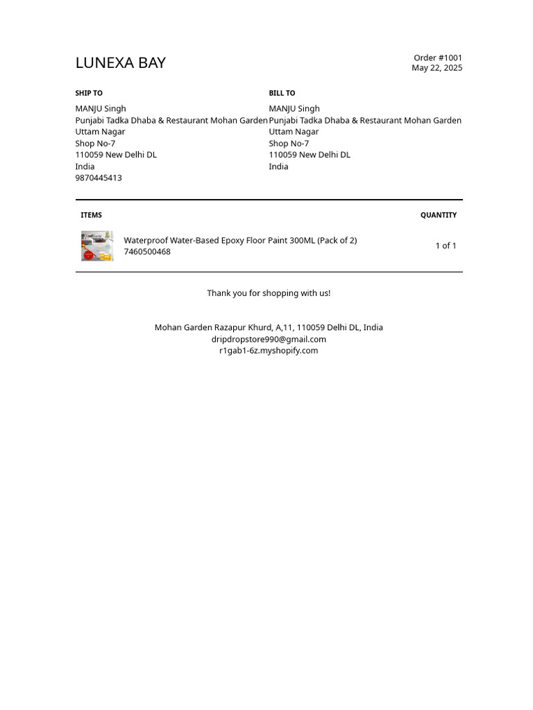Packing Slip 1001 20250522T050447Z | PDF