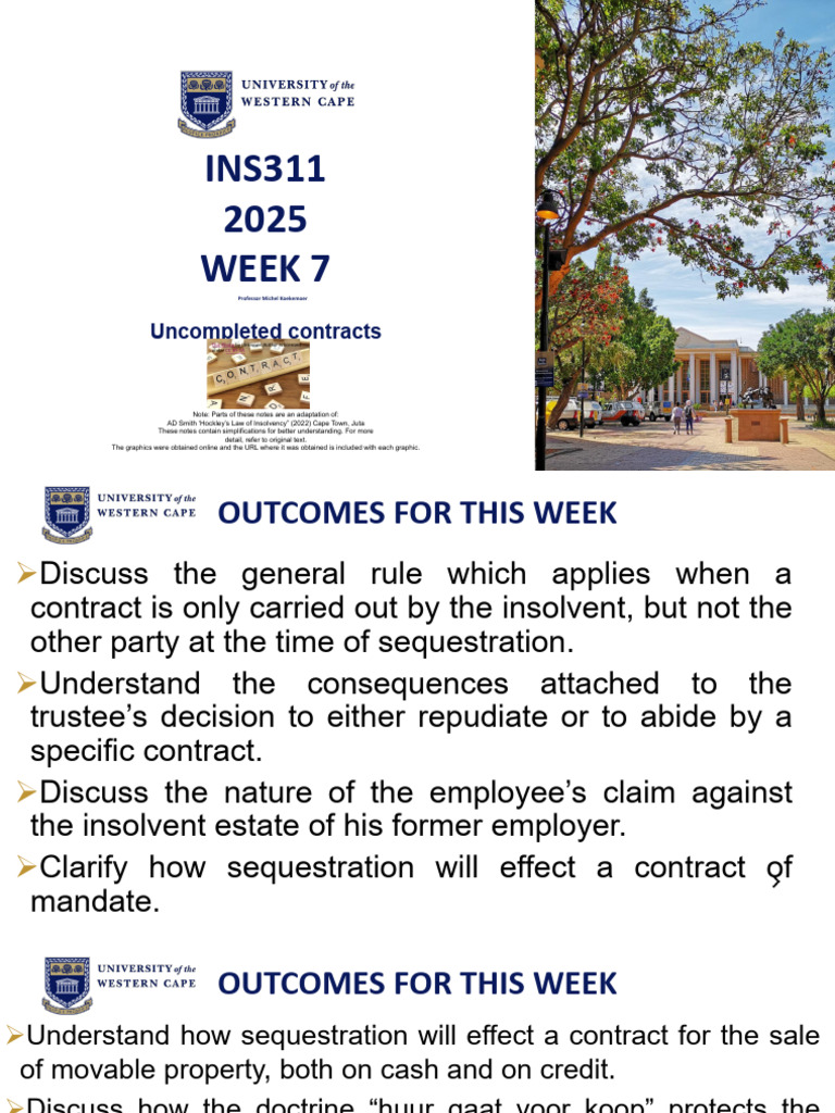 2025+Week+7 INS uncompleted contracts | PDF | Lease | Bankruptcy