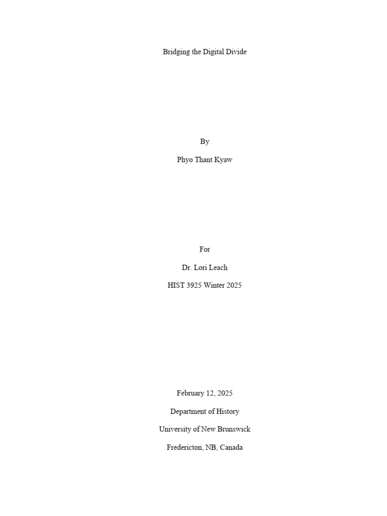 Bridging the Digital Divide: Access & Impact | PDF | Internet