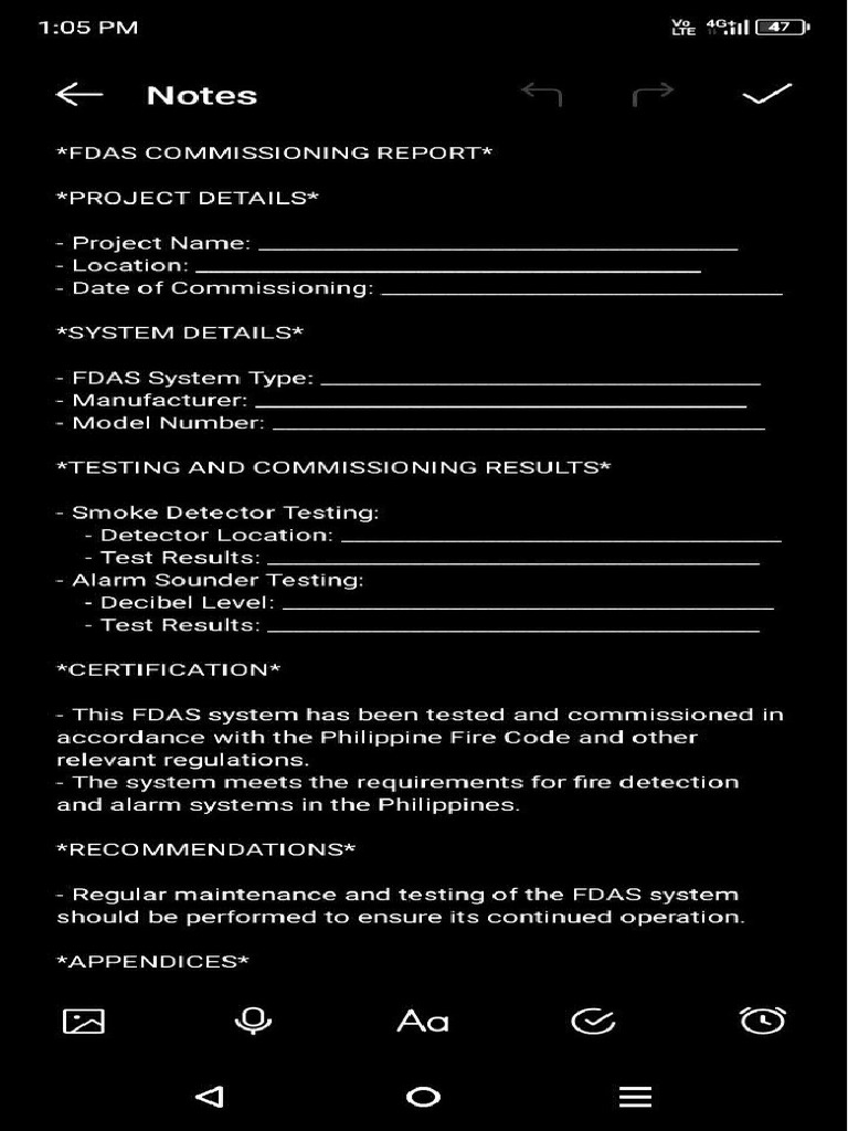Fdas Commisioning Report | PDF