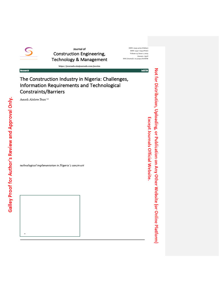 (20-28) The Construction Industry in Nigeria | PDF | Building ...