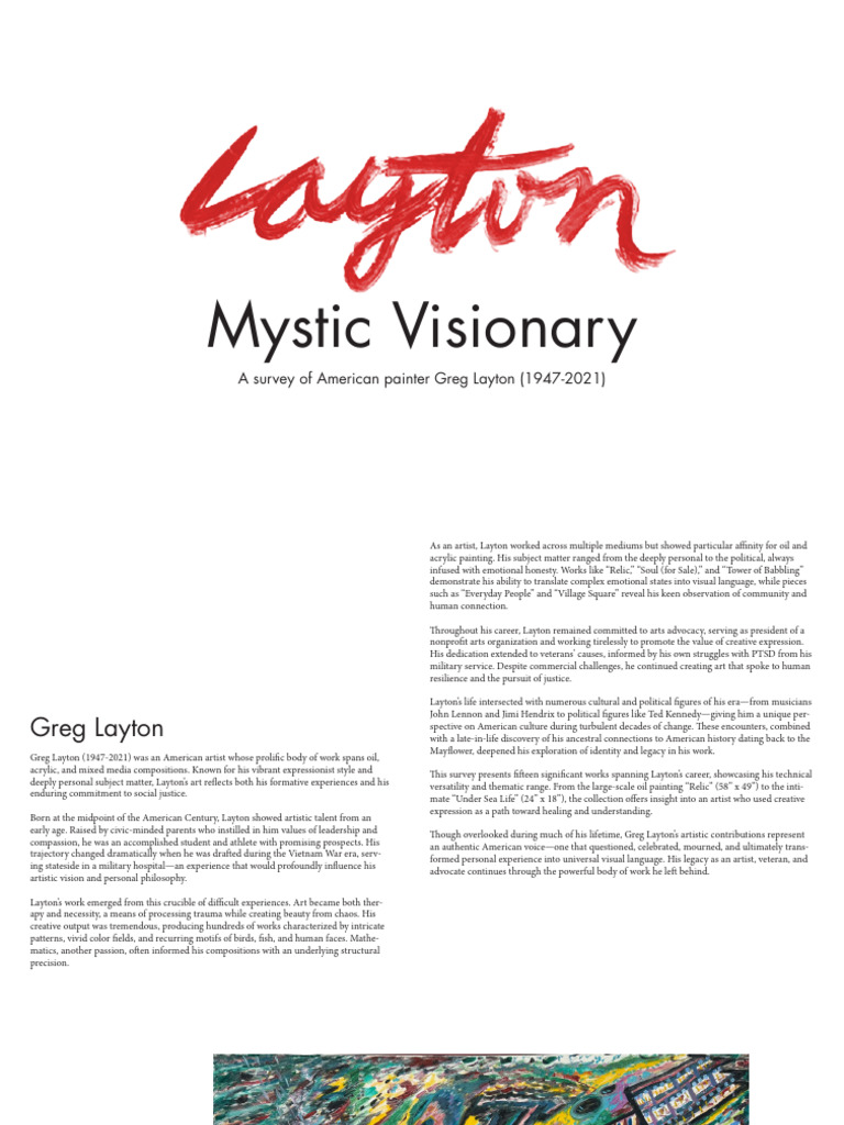 GREG LAYTON: Mystic Visionary Artist | PDF | Paintings