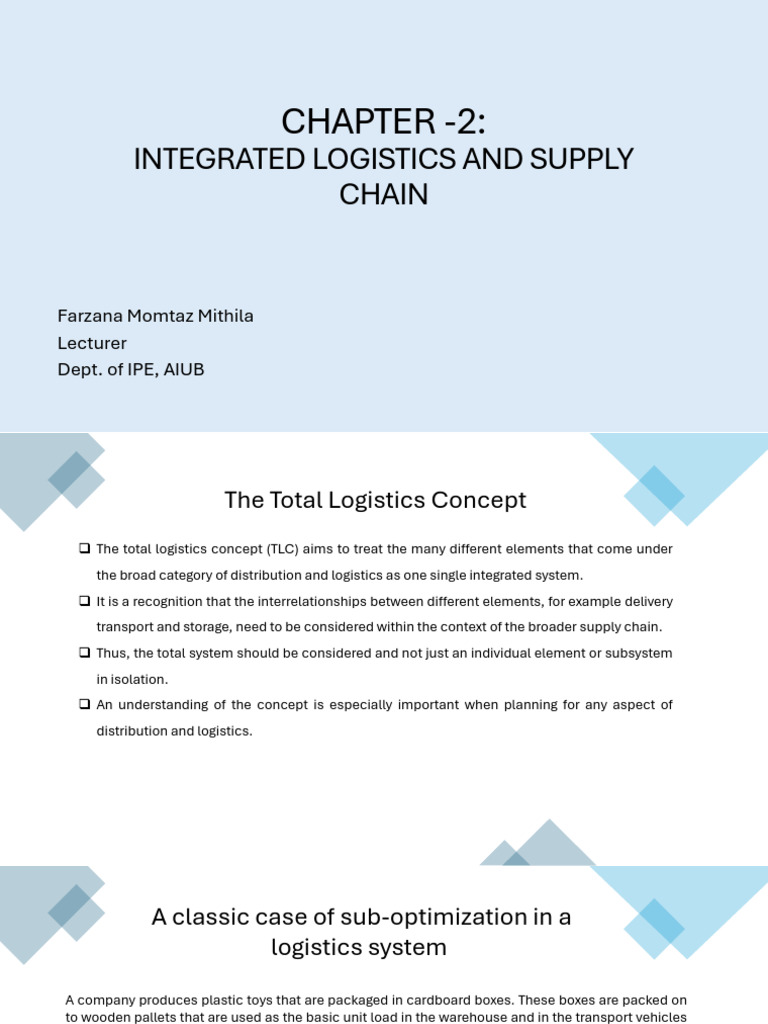 Integrated Logistics and Supply Chain Insights | PDF | Supply Chain ...