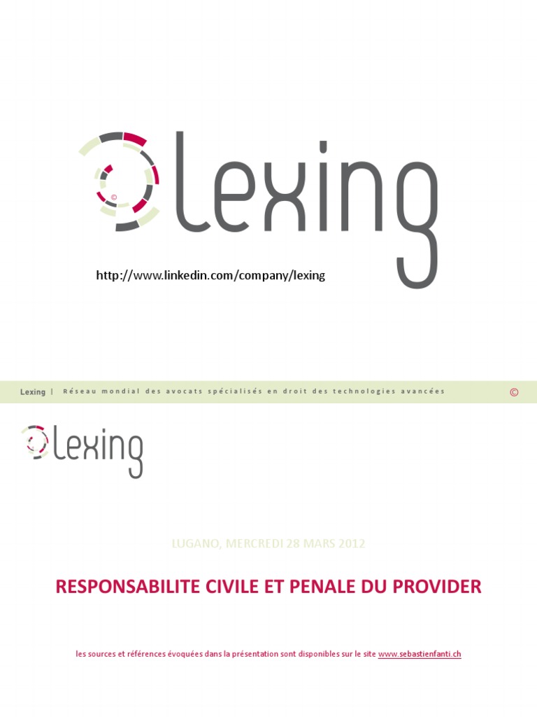 Responsabilité pénale des providers | PDF | Loi criminelle ...