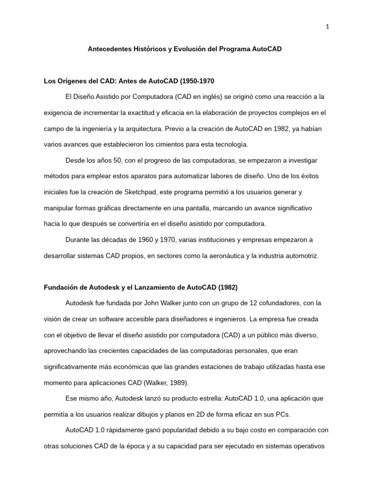 Evolución de AutoCAD desde 1982 | PDF | Cad automático | Diseño ...