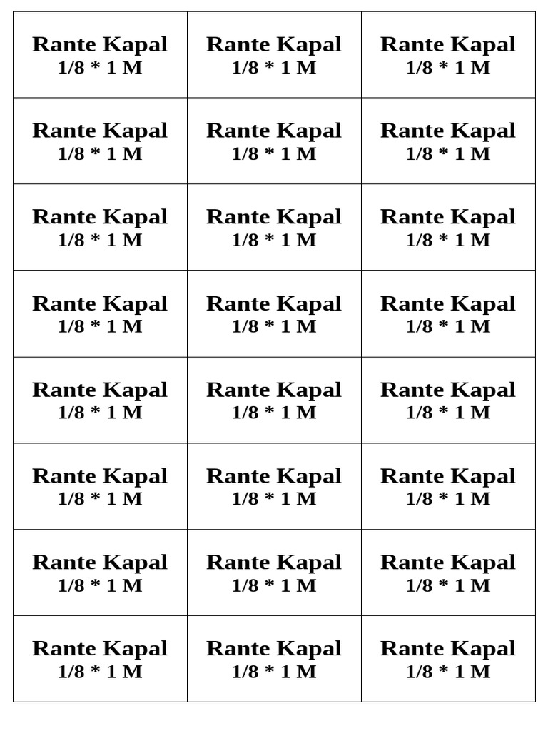 Rante Kapal | PDF