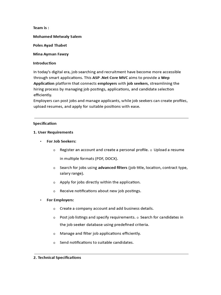 Introduction and Specification | PDF | Model–View–Controller | Résumé