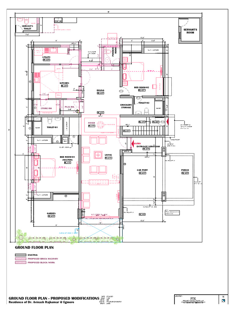 01 210407 SCHEME09-GF ShowingModifications | PDF | Architectural ...