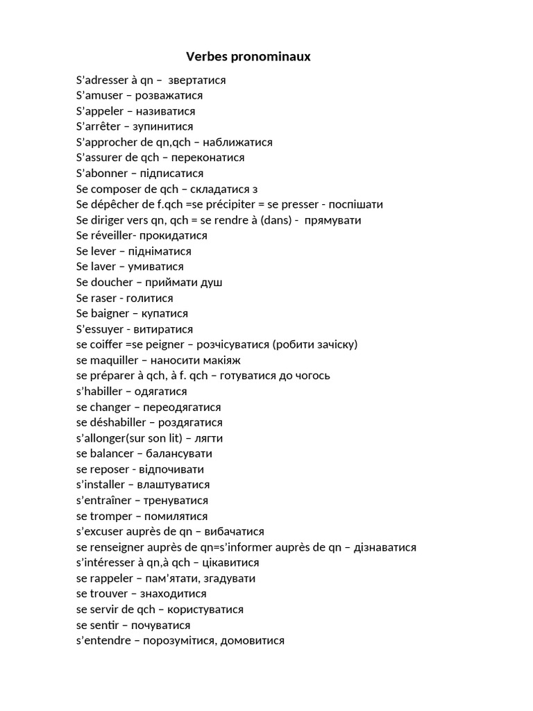 Conjugaison des verbes pronominaux | PDF | Linguistique