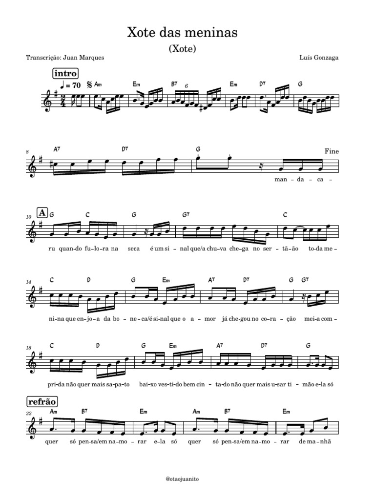 Xote das Meninas - Letra e Acordes | PDF