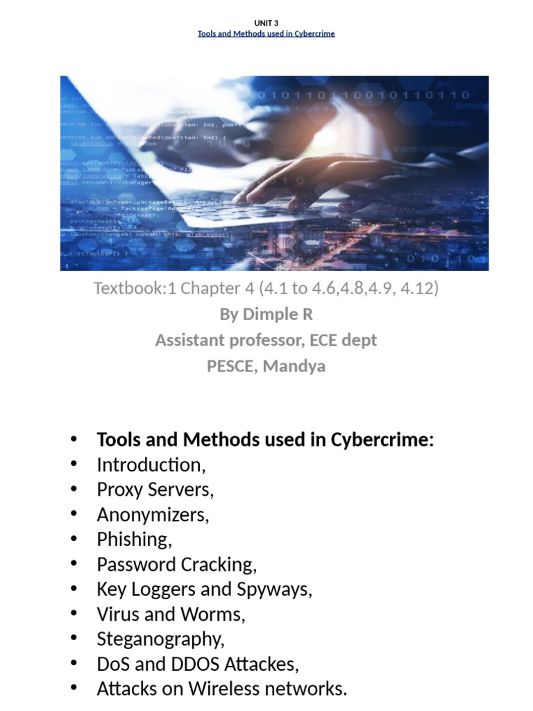 Cybercrime Tools and Attack Methods | PDF | Denial Of Service Attack ...