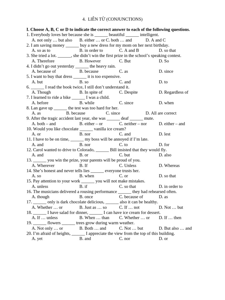 Understanding Conjunctions in English | PDF